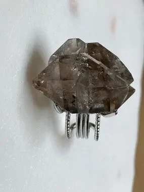 Quartz Point Ring Jewelry | Raw Smoky Quartz Point Ring Natural Earthmined Crystal Tip ...